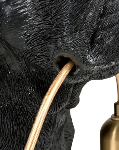 New Beliani Lampada da tavolo Cane BAXTER Nero Nero Ottone
