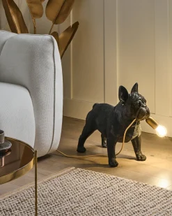 New Beliani Lampada da tavolo Cane BAXTER Nero Nero Ottone
