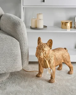 New Beliani Lampada da tavolo Cane BAXTER Oro Oro Ottone