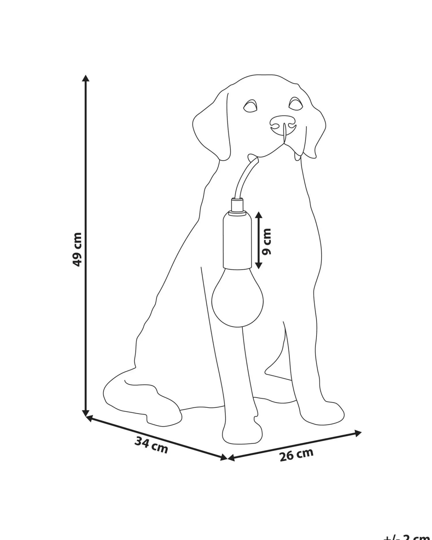 Online Beliani Lampada da tavolo Cane MARLEY Oro Oro Ottone