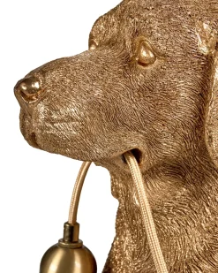 Online Beliani Lampada da tavolo Cane MARLEY Oro Oro Ottone
