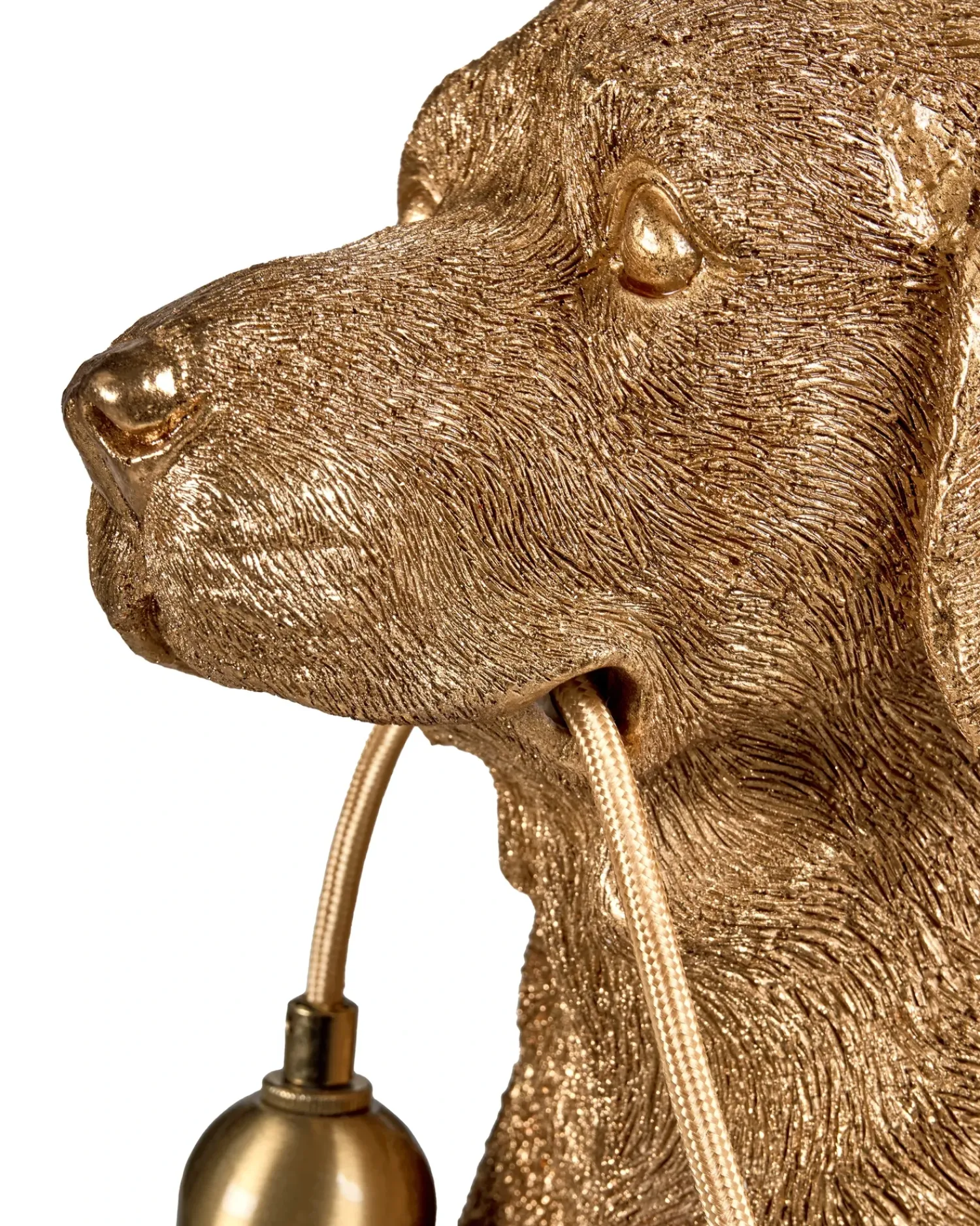 Online Beliani Lampada da tavolo Cane MARLEY Oro Oro Ottone