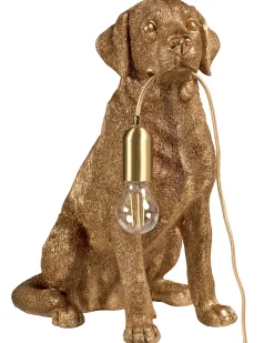 Online Beliani Lampada da tavolo Cane MARLEY Oro Oro Ottone