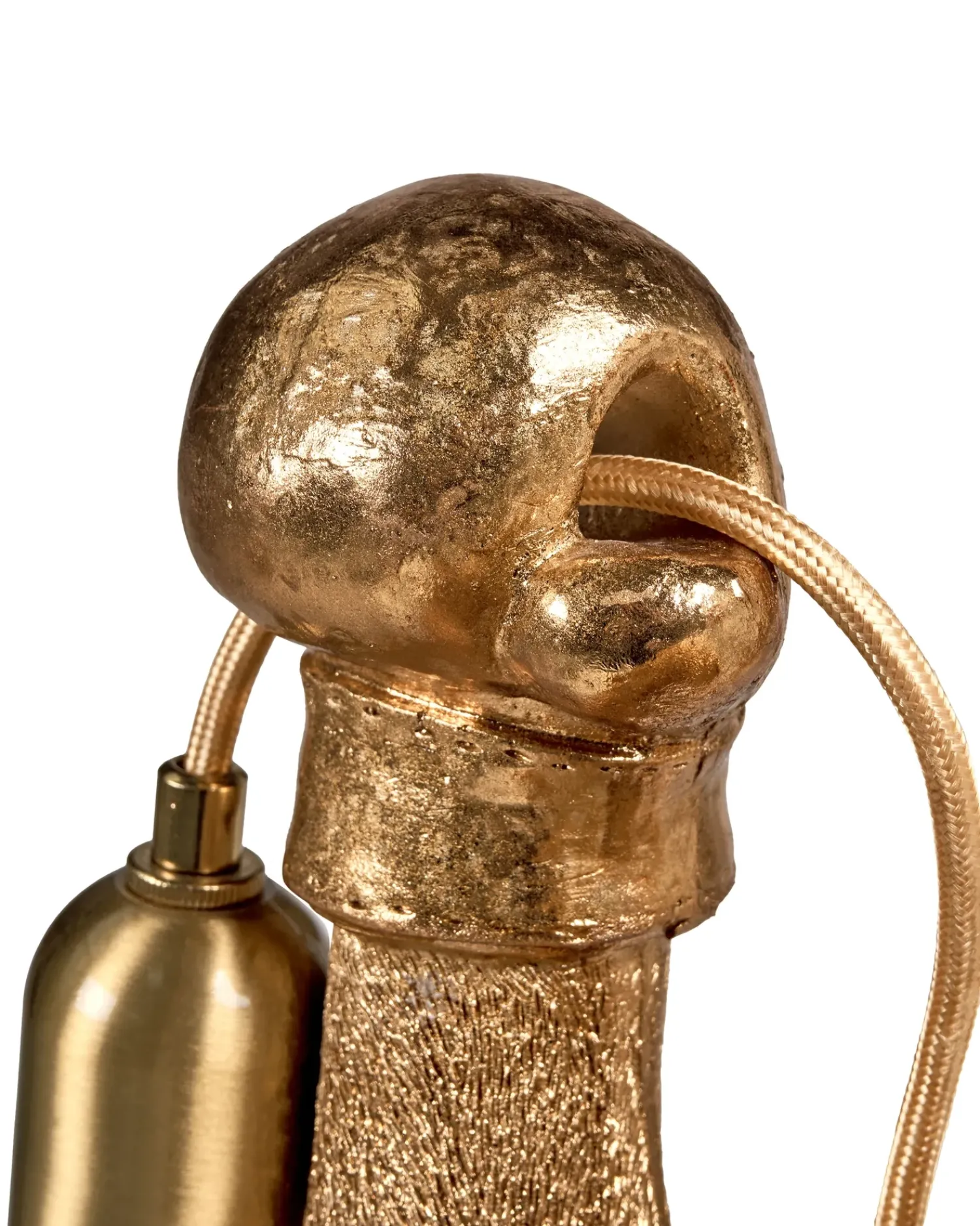 Best Beliani Lampada da tavolo Cane MIKE Oro Ottone Oro