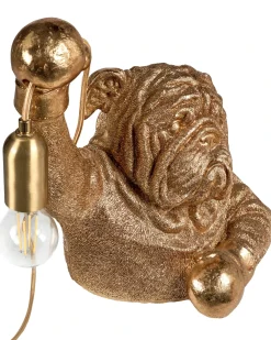Best Beliani Lampada da tavolo Cane MIKE Oro Ottone Oro