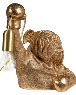 Best Beliani Lampada da tavolo Cane MIKE Oro Ottone Oro