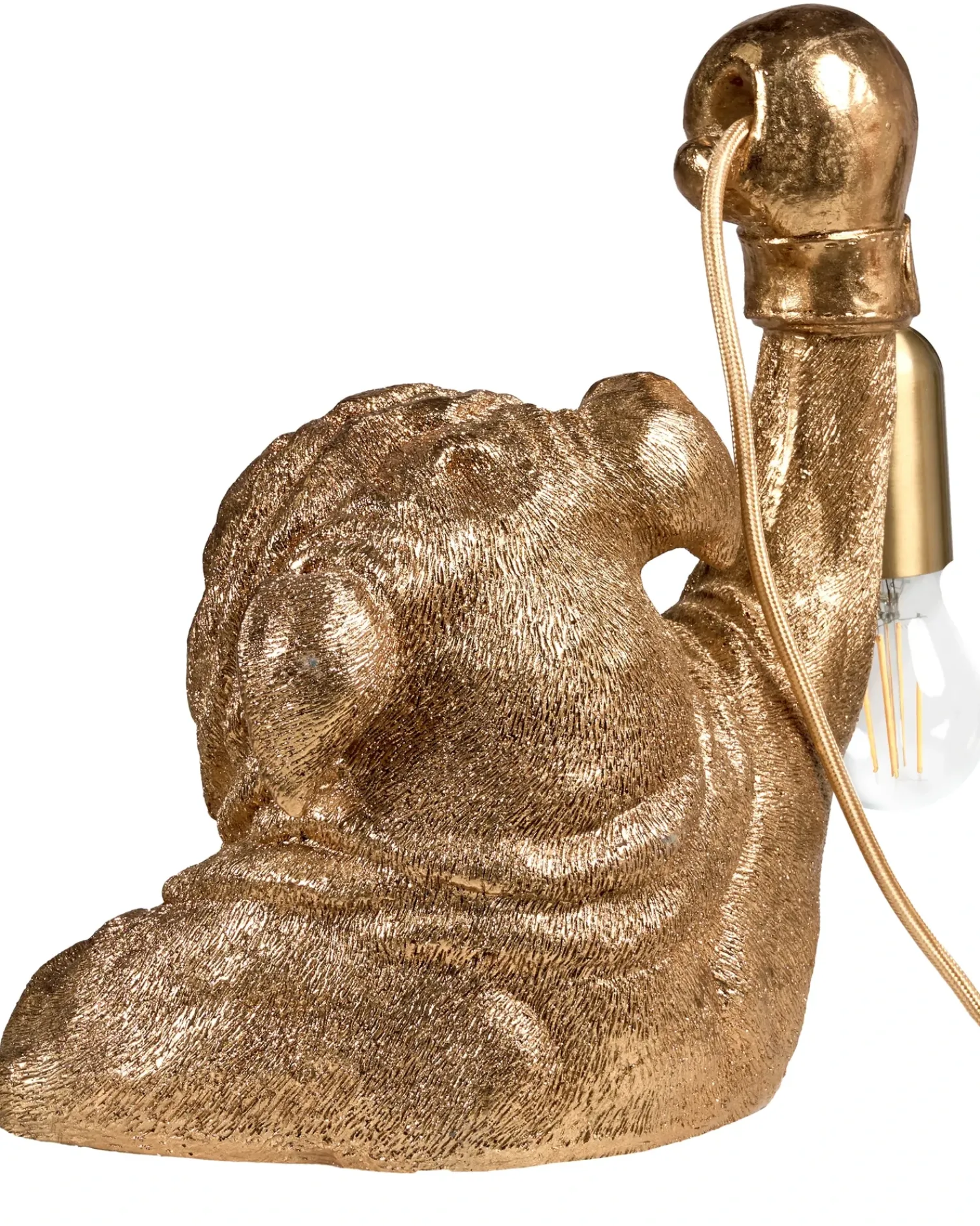 Best Beliani Lampada da tavolo Cane MIKE Oro Ottone Oro