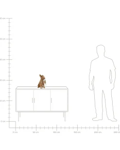 Discount Beliani Lampada da tavolo Cane ROCCO Oro Ottone Oro