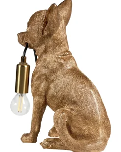 Discount Beliani Lampada da tavolo Cane ROCCO Oro Ottone Oro
