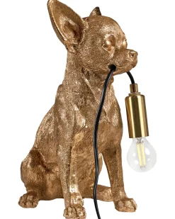 Discount Beliani Lampada da tavolo Cane ROCCO Oro Ottone Oro
