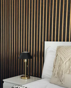 Hot Beliani Lampada da tavolo CAPARO Metallo Nero/Oro Oro Nero
