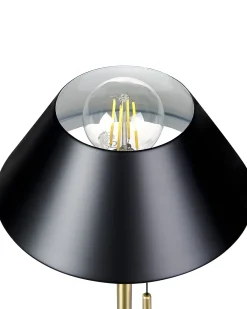 Hot Beliani Lampada da tavolo CAPARO Metallo Nero/Oro Oro Nero