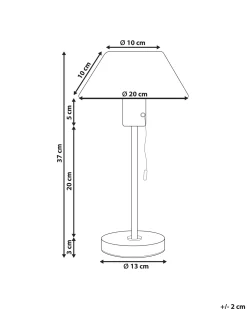 Hot Beliani Lampada da tavolo CAPARO Metallo Nero/Oro Oro Nero