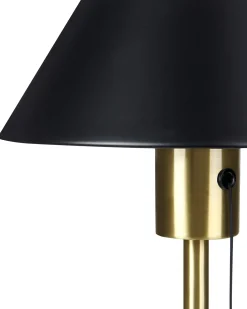 Hot Beliani Lampada da tavolo CAPARO Metallo Nero/Oro Oro Nero