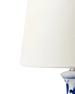 New Beliani Lampada da tavolo CARMEN Porcellana Bianco/Blu Bianco Blu