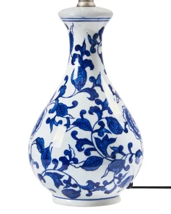 New Beliani Lampada da tavolo CARMEN Porcellana Bianco/Blu Bianco Blu