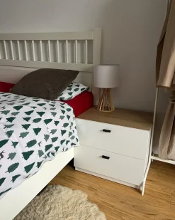 New Beliani Lampada da tavolo CARRION Marrone/Bianco Bianco Marrone