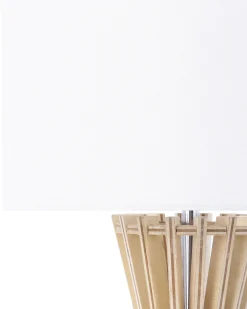 New Beliani Lampada da tavolo CARRION Marrone/Bianco Bianco Marrone