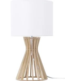 New Beliani Lampada da tavolo CARRION Marrone/Bianco Bianco Marrone