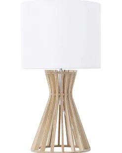 New Beliani Lampada da tavolo CARRION Marrone/Bianco Bianco Marrone