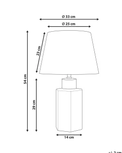 Discount Beliani Lampada da tavolo CAVADO Porcellana Bianco Bianco Blu Giallo Verde