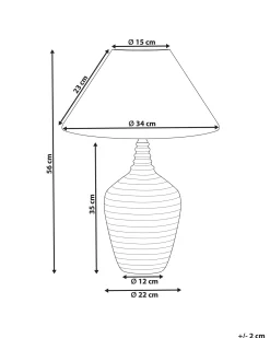 Best Beliani Lampada da tavolo CELESTE Ceramica Beige Beige Bianco