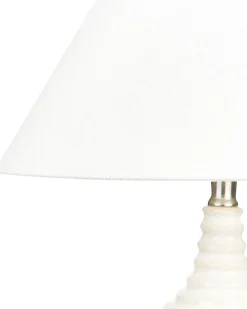 Best Beliani Lampada da tavolo CELESTE Ceramica Beige Beige Bianco