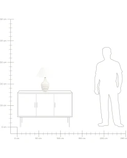 Best Beliani Lampada da tavolo CELESTE Ceramica Beige Beige Bianco