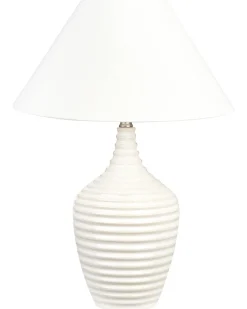 Best Beliani Lampada da tavolo CELESTE Ceramica Beige Beige Bianco