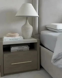 Best Beliani Lampada da tavolo CELESTE Ceramica Beige Beige Bianco