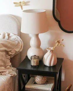 Clearance Beliani Lampada da tavolo CHARGES Ceramica chiaro Beige