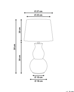Clearance Beliani Lampada da tavolo CHARGES Ceramica chiaro Beige