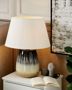 Outlet Beliani Lampada da tavolo CIDRA Ceramica Multicolore