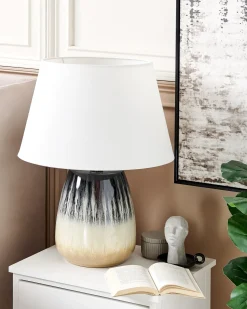 Outlet Beliani Lampada da tavolo CIDRA Ceramica Multicolore