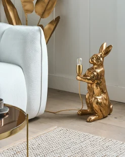 Sale Beliani Lampada da tavolo Coniglio BUGS Oro Ottone Oro