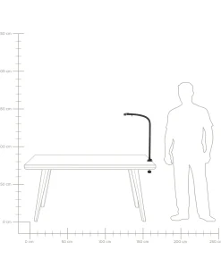 Online Beliani Lampada da tavolo con morsetto a LED AURIGA con sensore di movimento Metallo Nero
