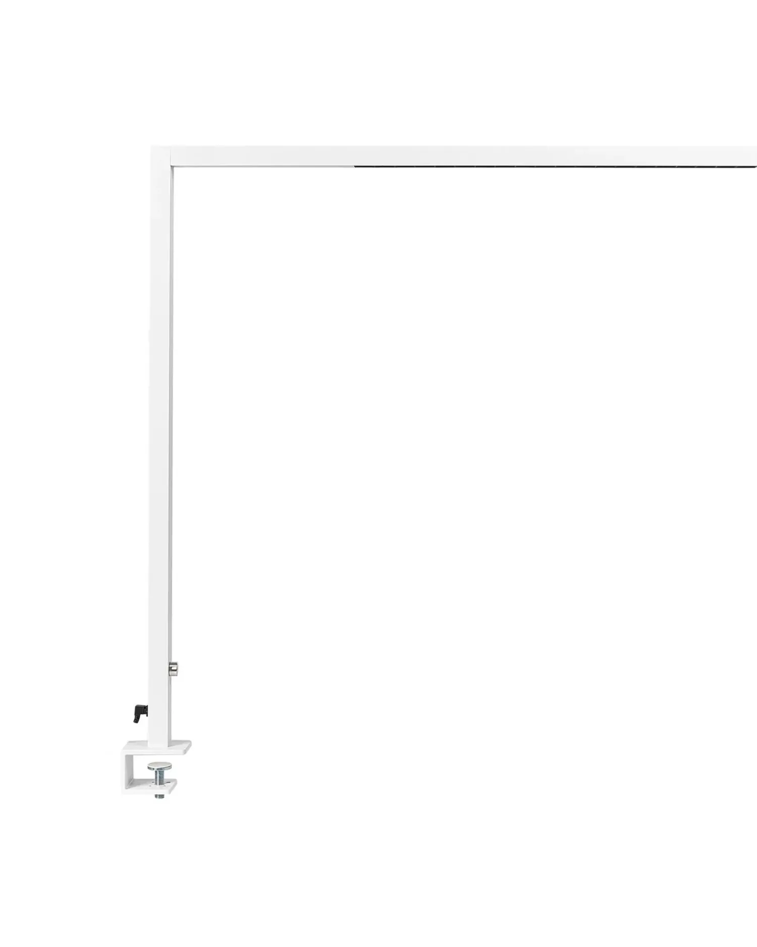 New Beliani Lampada da tavolo con morsetto a LED VOLANS con dimmer Metallo Bianco