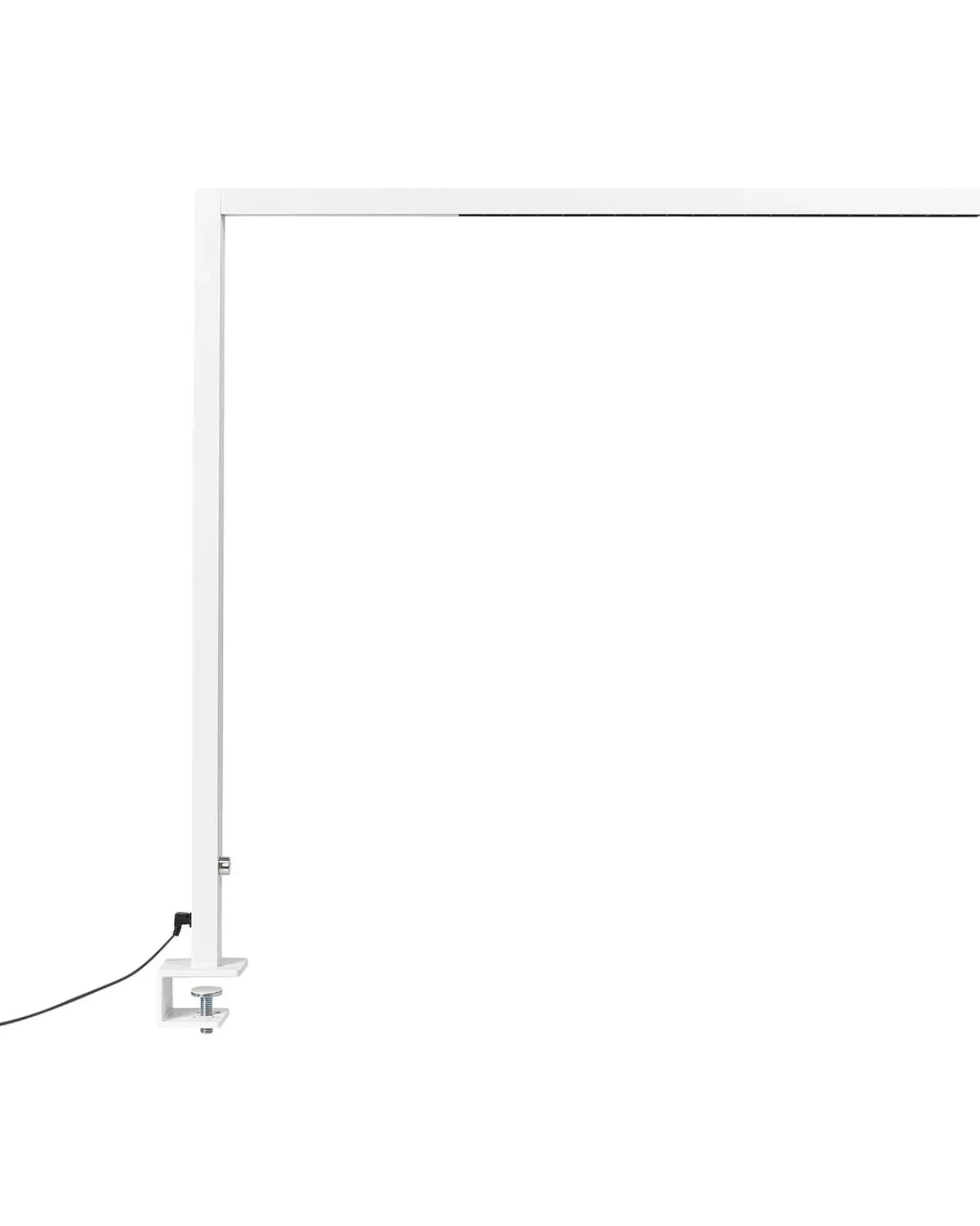 New Beliani Lampada da tavolo con morsetto a LED VOLANS con dimmer Metallo Bianco