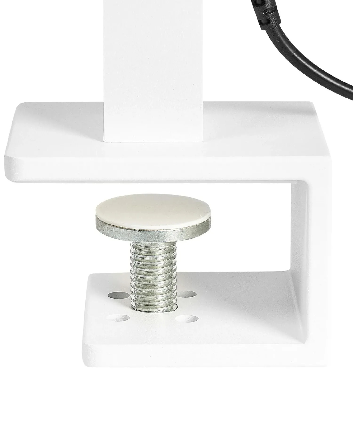 New Beliani Lampada da tavolo con morsetto a LED VOLANS con dimmer Metallo Bianco