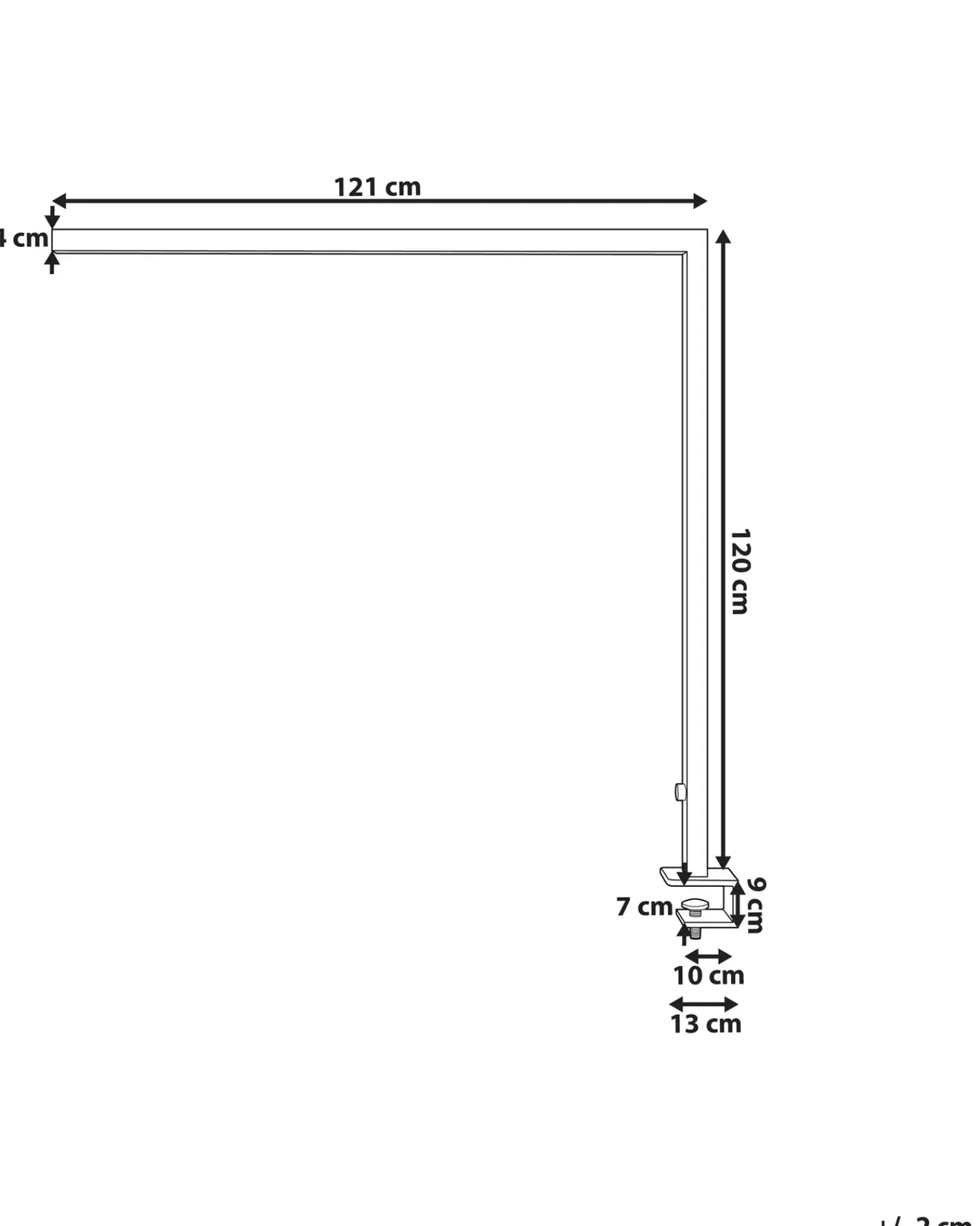 New Beliani Lampada da tavolo con morsetto a LED VOLANS con dimmer Metallo Bianco
