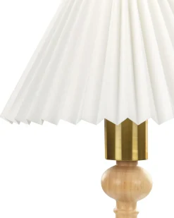 Best Beliani Lampada da tavolo COOKS Legno di quercia Marrone chiaro/Bianco Bianco Marrone Oro