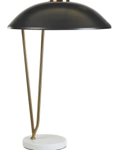 Sale Beliani Lampada da tavolo DANTO Metallo Nero Bianco Nero Oro