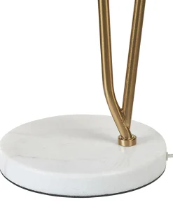 Sale Beliani Lampada da tavolo DANTO Metallo Nero Bianco Nero Oro
