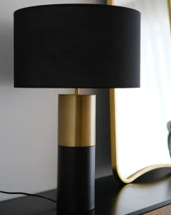 Online Beliani Lampada da tavolo DARLING Metallo Nero Grigio Oro Nero