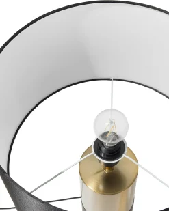 Online Beliani Lampada da tavolo DARLING Metallo Nero Grigio Oro Nero