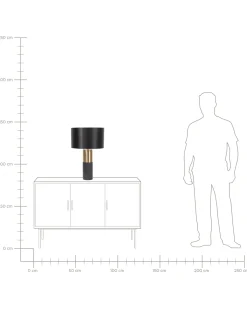 Online Beliani Lampada da tavolo DARLING Metallo Nero Grigio Oro Nero