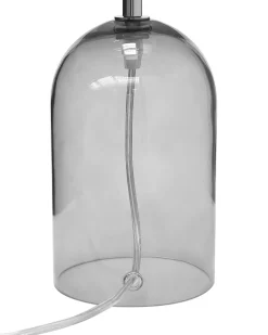 Clearance Beliani Lampada da tavolo DEVOLL Vetro Grigio Trasparente Grigio