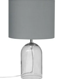 Clearance Beliani Lampada da tavolo DEVOLL Vetro Grigio Trasparente Grigio