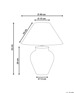 Clearance Beliani Lampada da tavolo DIOGO Porcellana Bianco Bianco Blu Giallo Rosa Verde