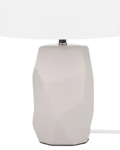 Hot Beliani Lampada da tavolo ELIA Ceramica Rosa pastello Bianco Rosa